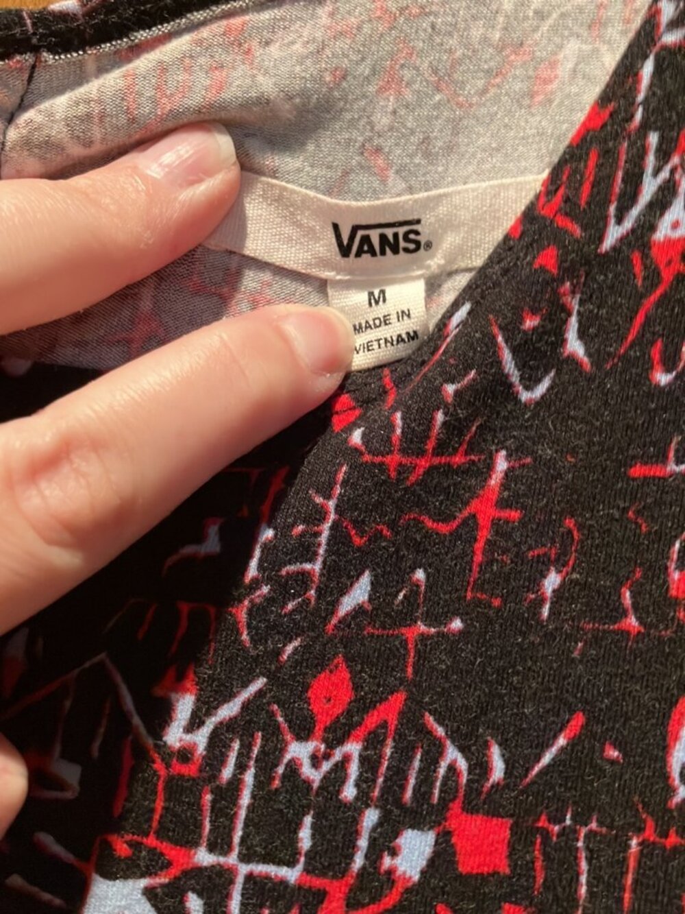 Vans Patterned Sleeveless Dress Size Medium - Picture 8 of 9
